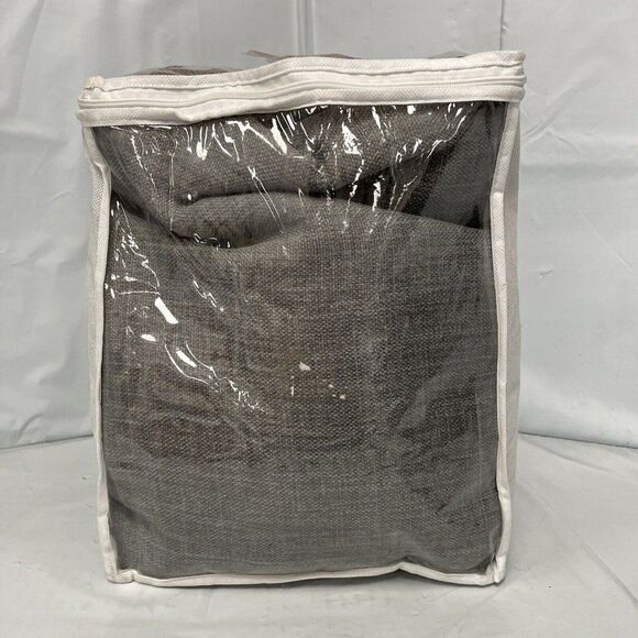 EFF Faux BOCHLN18513-108 Solid Grey Rod Pocket Room Darkening Curtain CA435 - Picture 4 of 6
